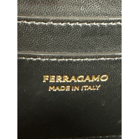 Salvatore‎ Ferragamo Calfskin Fiamma Small Crossbody Black - Picture 8 of 11